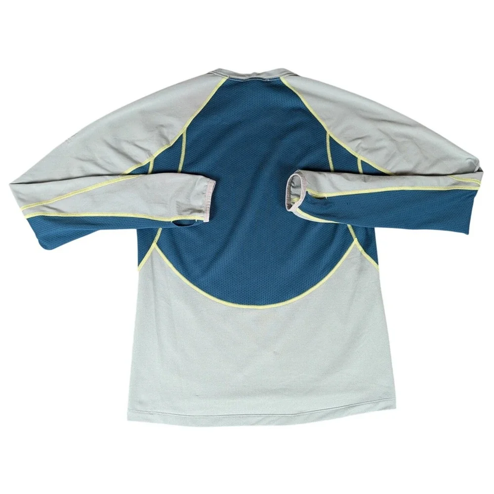 The North Face Flight Series VaporWick Mens Gray Teal Long Sleeve Running Shirt